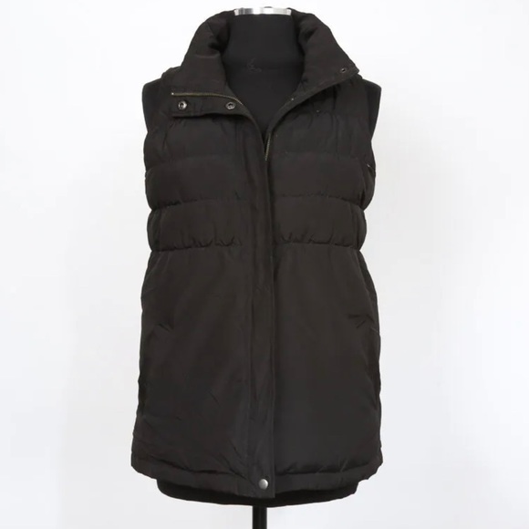 J Jill Down Filled Black Womens Puffer Vest, Small - Picture 1 of 11
